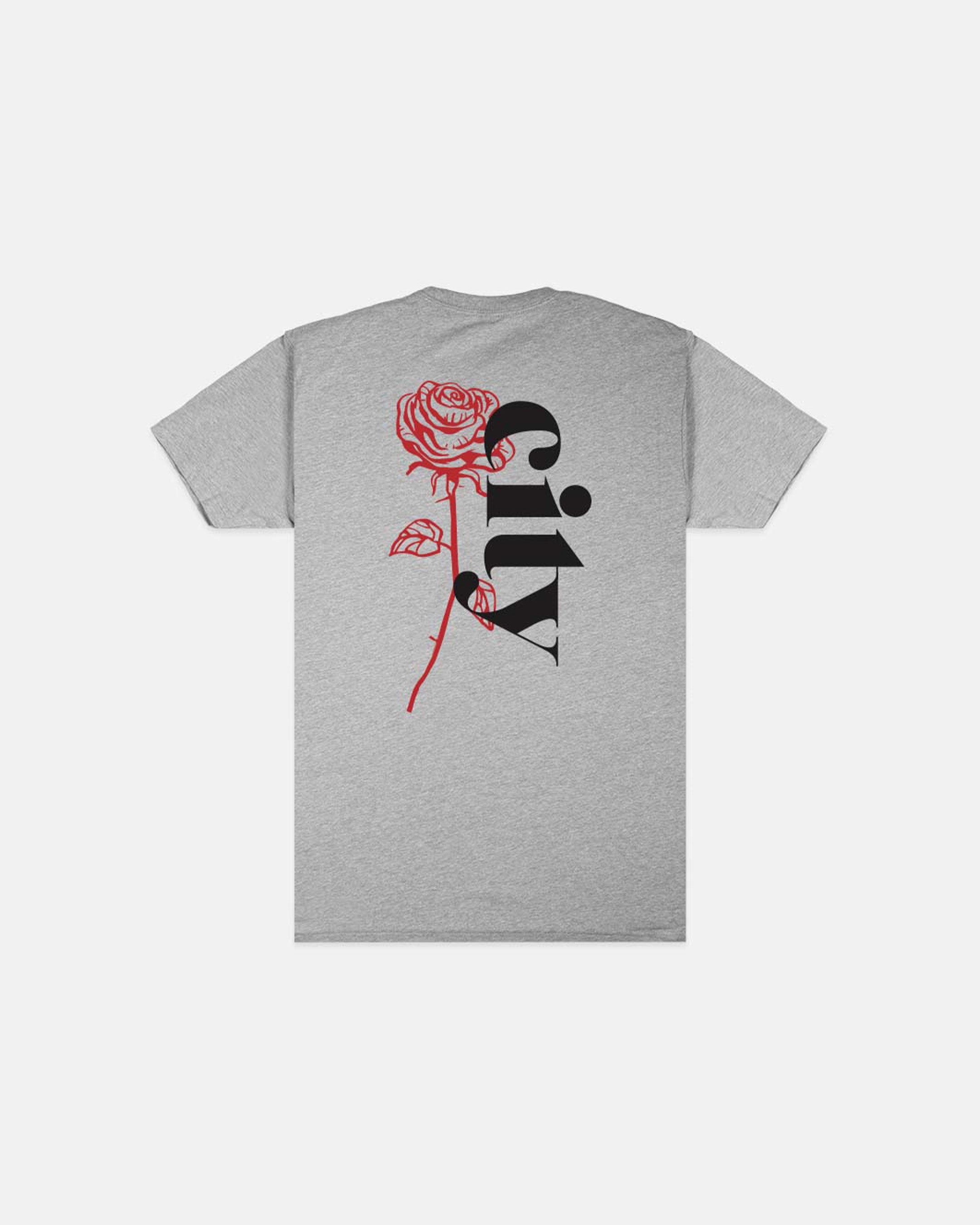 Soft-Blend Rose City "P" Tee - Grey